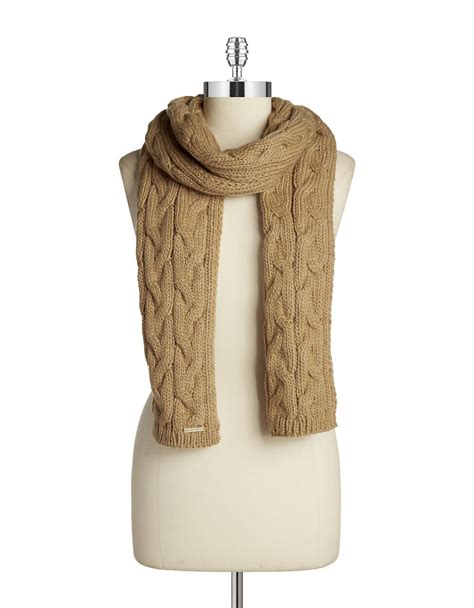 michael kors cable knit gloves hat scarf|English Cable Knit Scarf .